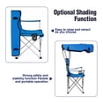 thumbnail image 4 of REDCAMP Portable Camping Chair with Canopy Heavy Duty Outdoor Folding Chair with Shade 600D Oxford for Beach Fishing Lawn Picnic Blue, 4 of 8