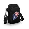 thumbnail image 3 of HELLHERO Shoulder Bags American Flag and Football Design 4.33x1.97x7.09 Double Layer Unisex for Outdoor Travel 2 Layers, 3 of 7