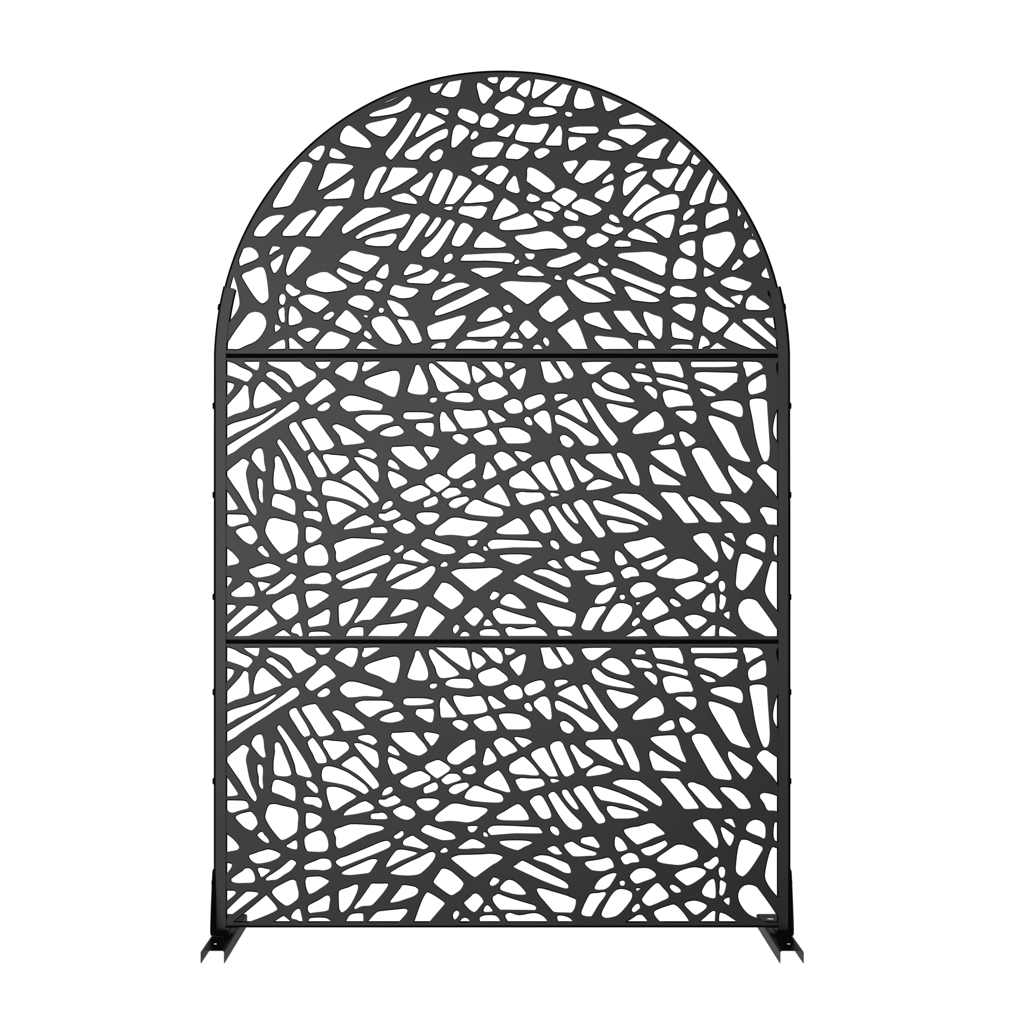 MAYEERTY Freestanding Metal Screen – Versatile Galvanized Steel Divider,Irregular,Black