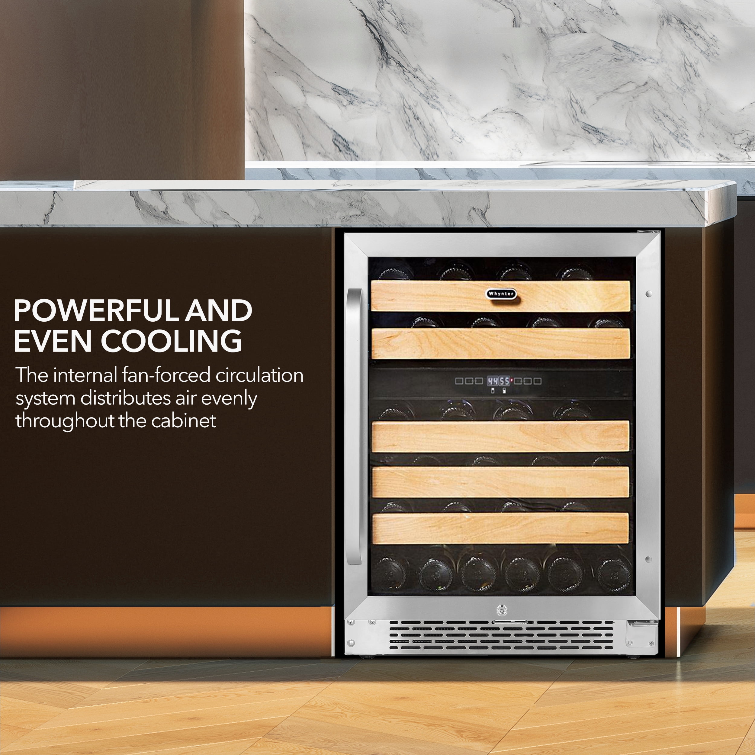 Whynter 24" 46 bottle Dual Temperature Zone Built-In Wine Refrigerator BWR-462DZ/BWR-462DZa