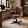 thumbnail image 4 of FOH Silla de Oficina con Madera de Nogal y Base Negra de 4 Puntas, 4 of 8