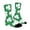 Green4, variant on St. Patrick's Day Knit Stockings For Kids Crew Socks for Kids