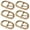 Gold, variant on 3/4inch Roller Pin Buckles Single Prong Belt Buckle Square Center Bar Buckles Purse Making Accessories Metal Silver (6 Pcs )