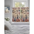 thumbnail image 4 of Tier Curtains 45 Inches Long, Farmhouse 4th of July Window Treatment Curtain Drapes, American Country Star Botanical Window Half Privacy Curtains for Bedroom Bathroom, 42"x45", 2 Panels, 4 of 7