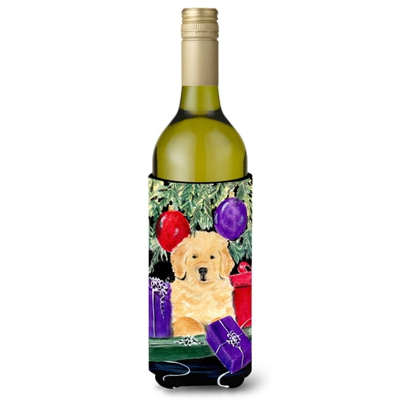 Caroline's Treasures SS8581LITERK Golden Retriever Wine Bottle Hugger, Wine Bottle, multicolor