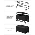 thumbnail image 2 of SONGMICS 30" Storage Ottoman Bench Hold up to 660lbs Bedroom Ottoman Bench Enough Storage for Bedroom Entryway Living Room Black, 2 of 6