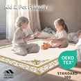 thumbnail image 4 of ODIKA 5'x7' Machine Washable Non-Slip Area Rug, Elegant Scrollwork Design Featuring Delicate Curves and Subtle Motifs High Traffic Rug, Ivory, 478604, 4 of 5
