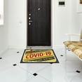 thumbnail image 5 of Ottomanson COVID-19 Sign Indoor Doormat 2'3" x 3' - Non Slip Low Pile Area Rug for Entryway, Yellow, 5 of 8