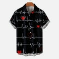 thumbnail image 2 of IROINNID Men's Casual Valentine's Day Printed Comfy Blouse With Pocket, 2 of 5
