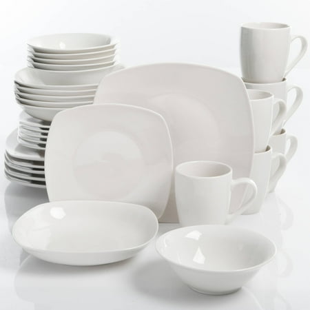 Best Gibson Home Liberty Hill 30-Piece Dinnerware Set, White deal