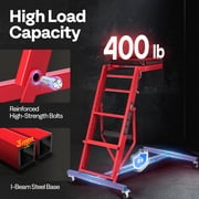 SPECSTAR Foldable Topside Engine Creeper, 51-72 Engine Creeper, 400 lbs Capacity, 4 Swivel Caster Wheels, Red