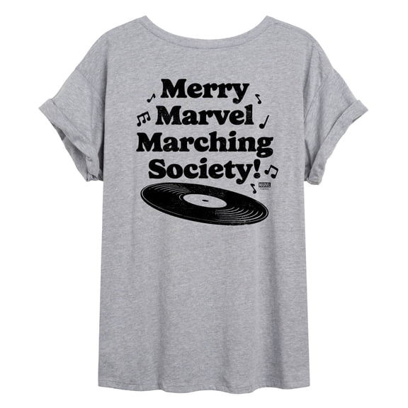 Marvel The Avengers - Merry Marching Society - Women's Oversized Graphic T-Shirt