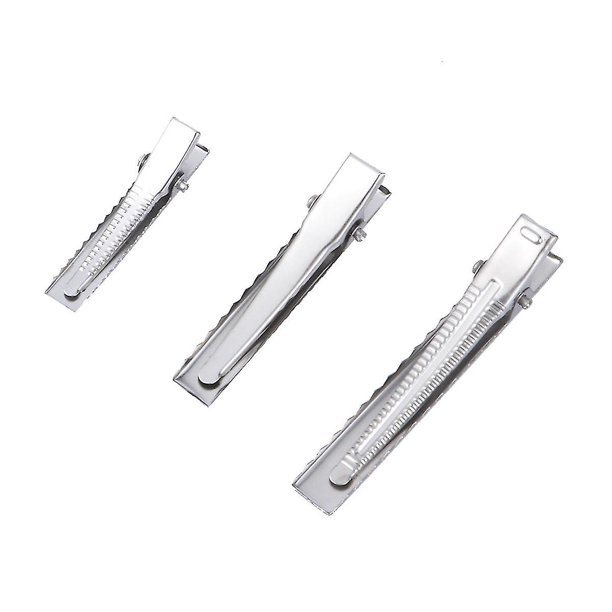 30 horquillas de acero inoxidable para bricolaje, pinzas para el pelo de cocodrilo de una sola punta, pasador de cocodrilo para lazos, accesorios de joyería DIY (3,2 CM + 4,5 CM + 5,6 CM)