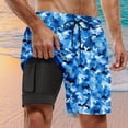 thumbnail image 3 of Kcolen 5 Inch Swim Trunks Men,Mens Swim Trunks With Liner,Shorts Stretch Mens Bathing Suits Quick Dry Board Shorts Pockets Swimsuit, 3 of 6
