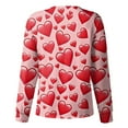 thumbnail image 3 of FrzhBrz Valentines Day Long Sleeve Scrubs Jacket for Women Stretchy Love Heart Printed Scrubs Jacket Working Uniform, 3 of 3