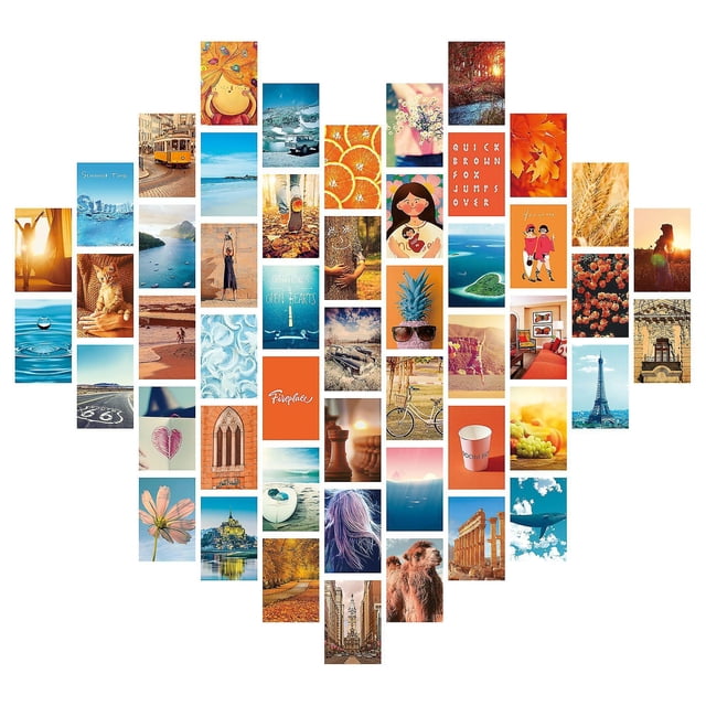 New Double Sided Printing 50 Posters Hot Sale Postcards Posters Decorative Paintings Color Aesthetics Postcards