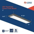 thumbnail image 5 of Lithonia Lighting - Vanderlyn - 48 Inch 32W 4000K 1 LED Linear Flush Mount, 5 of 7