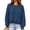 Navy, variant on Kelon Long Sleeve Shirts for Women Crew Neck Vacation Clothes Cruise Outfits Business Casual Blouses 2026 Summer Tops, XL