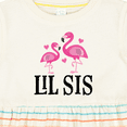 thumbnail image 4 of Inktastic Little Sister Girls Lil Sis Flamingo Girls Baby Dress, 4 of 5