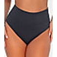 thumbnail image 5 of Sunsets Women's Swimwear Slate Seagrass Texture Hannah High Waist Bikini Bottom, 5 of 6