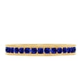 thumbnail image 5 of Rosec Jewels Lab Grown Blue Sapphire Eternity Ring (AAAA Quality) - Wedding Anniversary Ring - Ready to Gift in Jewelry Box, 18K Yellow Gold, US 9.00, 5 of 9