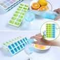 thumbnail image 3 of 4PCS/Set Silicone Ice Cube Tray Mold Clear maker Silicone ice Cover Ice Cream Maker Molds Ice Plate Drinking Household Summer Tools, 3 of 8