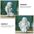 thumbnail image 2 of Kneeling Cherub Angel Resin Statue with Wings for Garden Decoration, 2 of 5