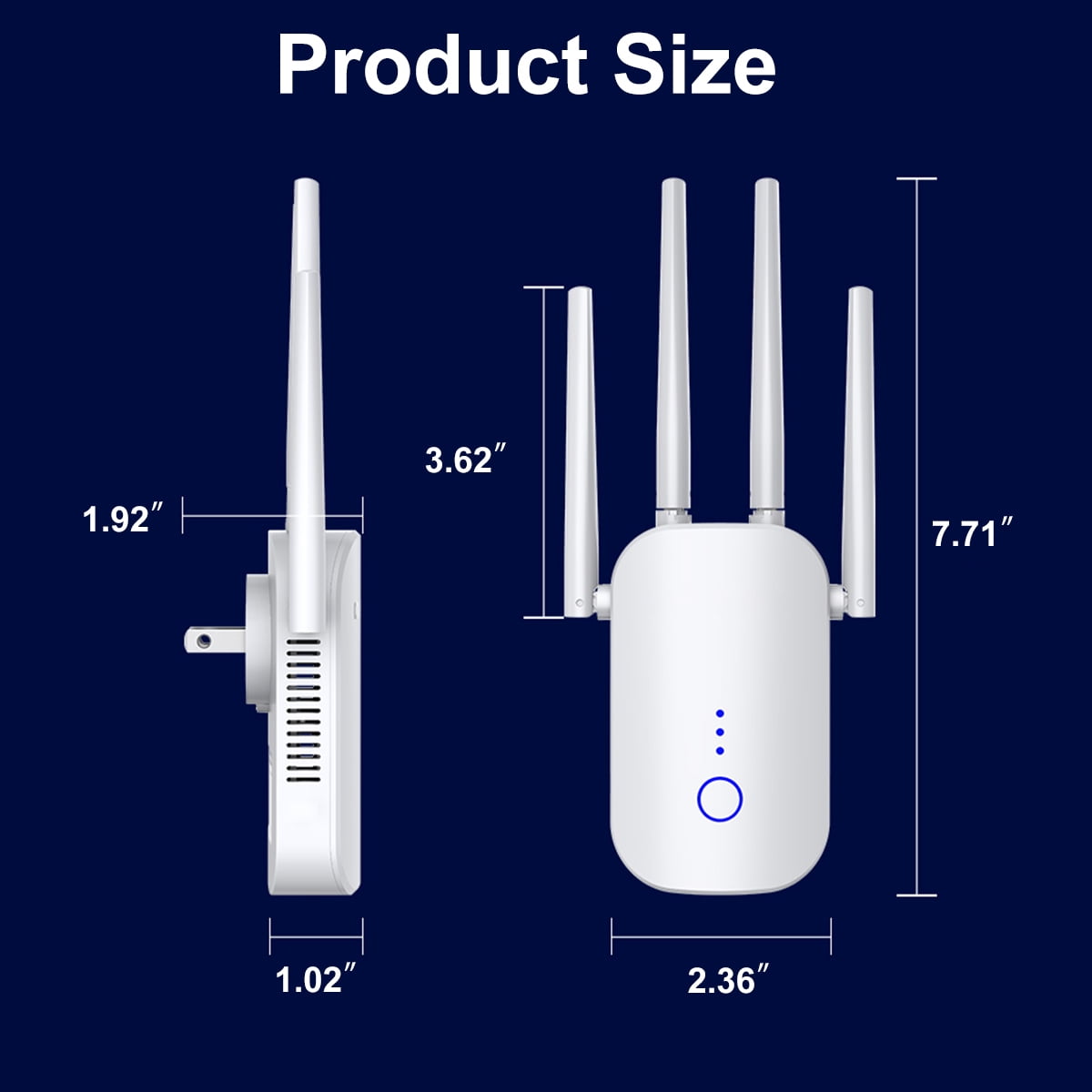 Asafbwe 2025 WiFi Extender Signal Booster - Longest Range Up to 8500 sq.ft, Internet Repeater for Home and Outdoor