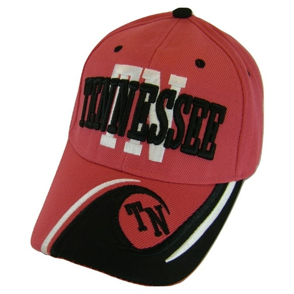 Tennessee Men's Wave Pattern Adjustable Baseball Cap (Pink/Black)
