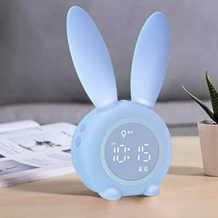Kids Alarm Clock, Cute Bunny Children's Sleep Trainer Clock ...