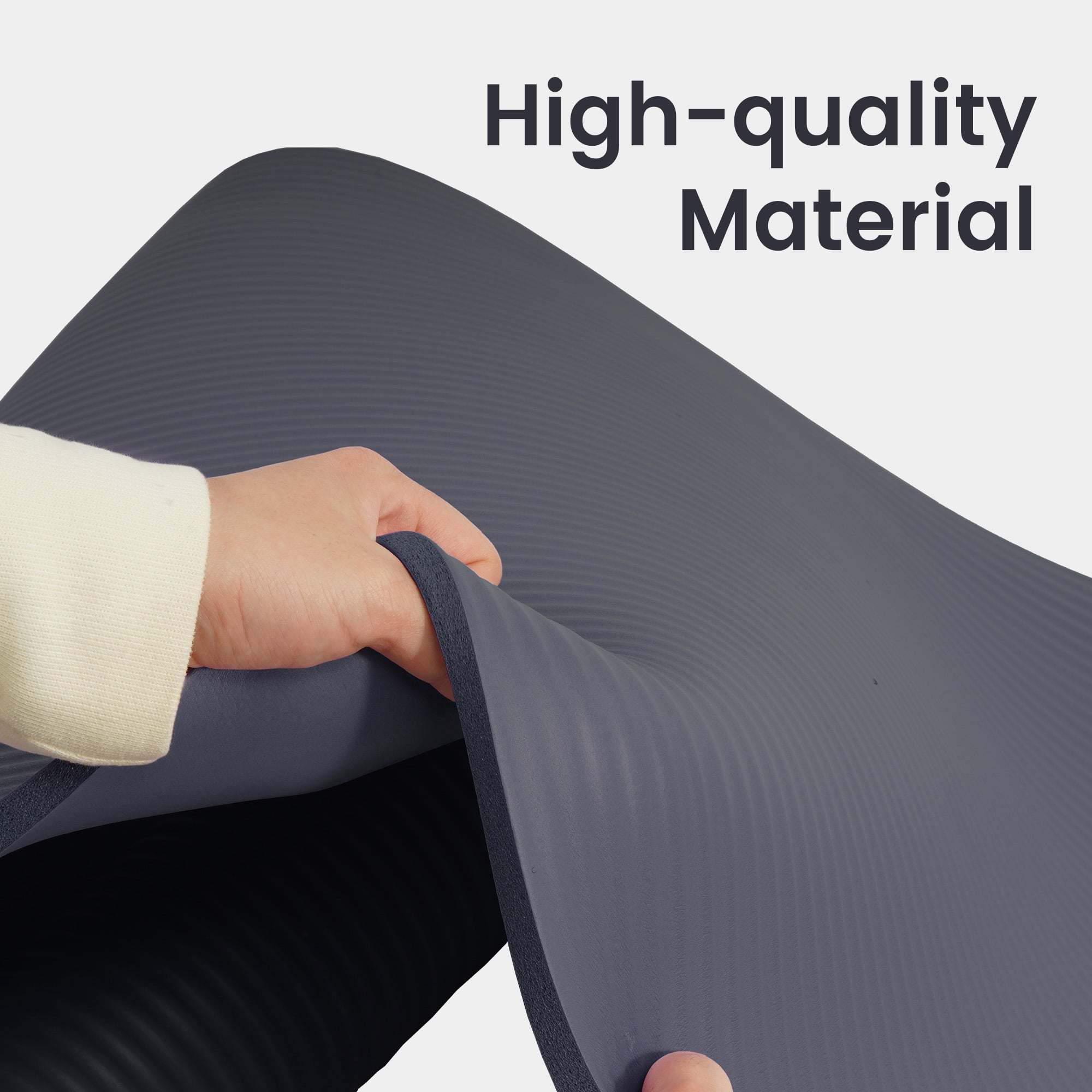 BalanceFrom Extra Thick 1/2" Yoga Mat - 71"x24" Non-Slip Exercise Mat with Carrying Strap, High Density Foam for Spine & Joint Support, Easy Clean & Portable for Hom，Travel，Gym