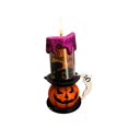 thumbnail image 3 of Gothic Halloween Decor with Skull Candle and Black Candle in 3.5X3.5X6 Inch, Halloween Shelf Decor for Table Centerpiece and Mantel Decorations, Battery Operated Candle with Warm, 3 of 7