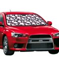 thumbnail image 2 of Fuzoiu Leaves Flower Print Car Windshield Sun Shade,Block Uv Rays Sunshade,Foldable Front Window Sun Visor Protector for Car,SUV,Truck-Keep Vehicle Cool-Leaves Flower, 2 of 8