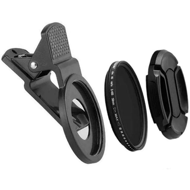 Cellphone Camera Lens Filter, 37mm Clip-on ND 2-400 Cellphone Camera Lens | Adjustable Density Filter with Phone Clip for iPhone for Samsung Android Smartphones