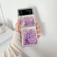 thumbnail image 2 of for Samsung Galaxy Z Flip 3 Glitter Case for Girls Women Liquid Bling Sparkle Luxury Flowing Floating Quicksand Soft TPU Clear Case for Samsung Galaxy Z Flip 3 5G 2021(Purple), 2 of 7