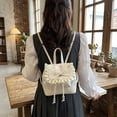 thumbnail image 1 of Mini mochila con cremallera suave, ligera e informal, ideal para , viajes y desplazamientos diarios. Blanco, 1 of 9