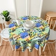 thumbnail image 6 of Round Tablecloth Design Happy Birthday Table Cloths Waterproof Table Cover for Wedding Party Dining Holiday Banquet, 6 of 6