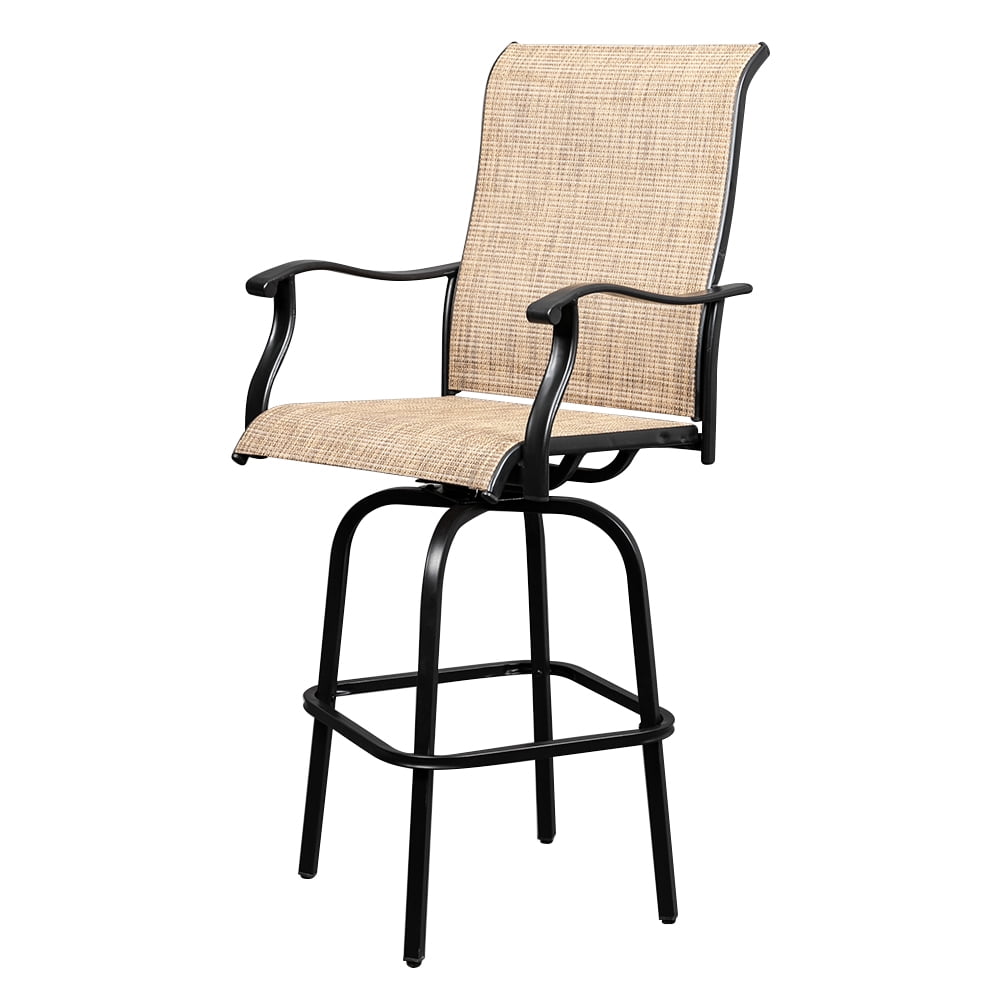2pcs Wrought Iron Swivel Bar Chair, Wrought Iron Swivel Bar Stool Chairs