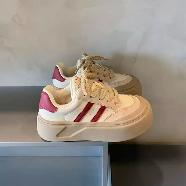 Zapatos de entrenamiento alemanes para mujer, zapatos de plataforma que combinan con todo, zapatos casuales, zapatos de punta redonda, zapatos feos y lindos, zapatos de tabla para estudiantes,