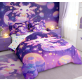 thumbnail image 2 of Feelyou Kawaii Axolotl Twin Bedding Sets 7-Piece, Mystic Outer Space Bedding Comforter Set, Purple Galaxy Sheet Sets, Breathable Room Decorative, 2 of 9