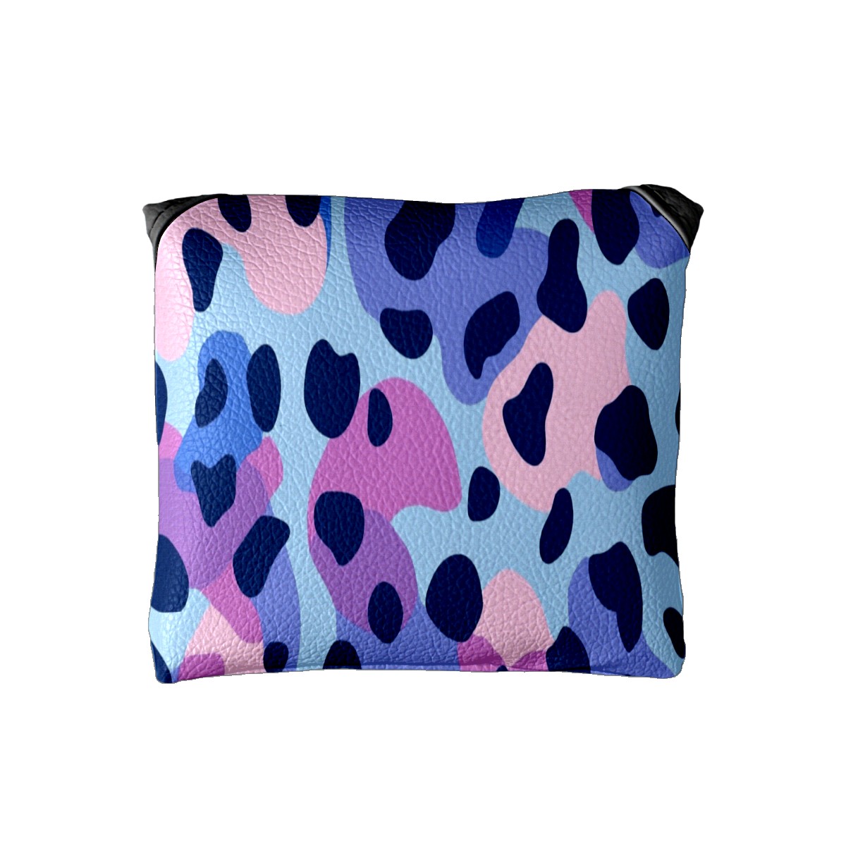 Golf Mallet Putter Cover Premium Leather Waterproof Golf Putter Head Cover with Magnetic Closure Colorful Leopard Print