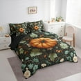 thumbnail image 3 of Feelyou Vintage Fall Pumpkin Bedding Comforter Set 7pcs for Kid, Boho Flower Floral Queen Bedding Sets, Farmhouse Botanical Reversible Queen Sheet Sets, Breathable Home Decor, 3 of 7