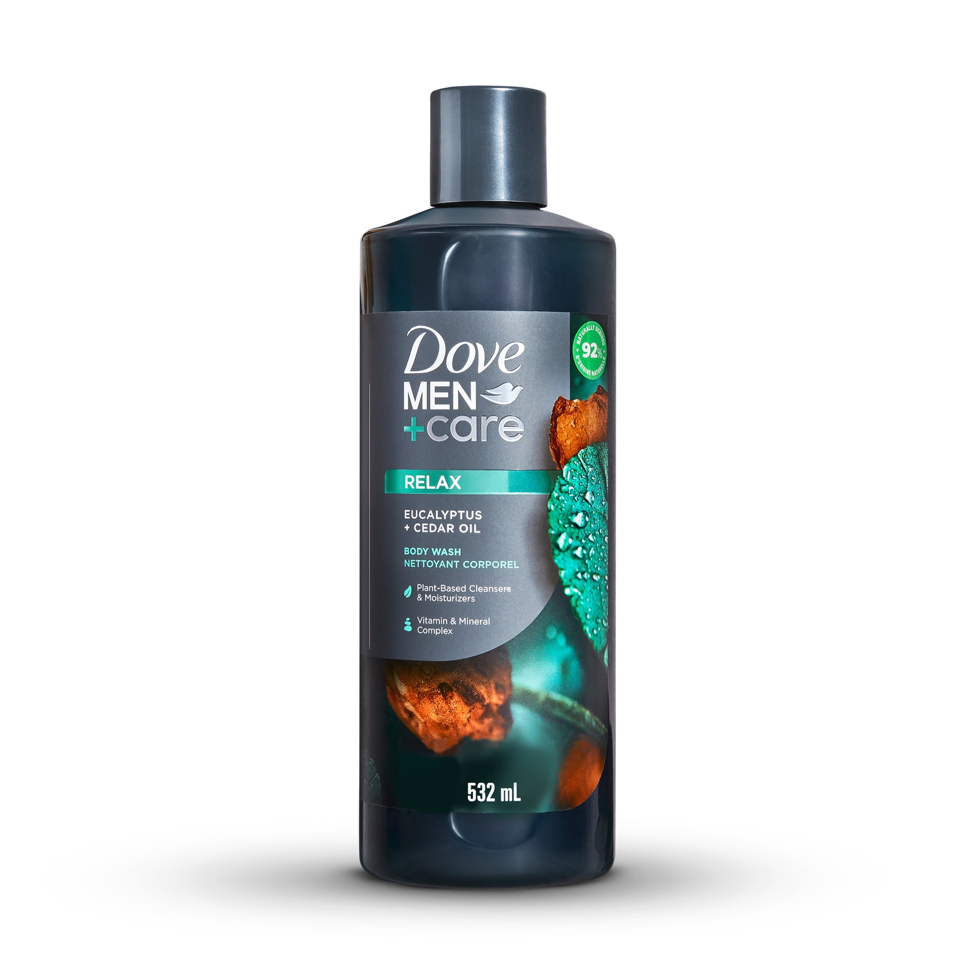 Dove Men+Care Body Wash To Rebuild Skin In The Shower Eucalyptus + Cedar Oil With Plant-Based Cleansers And Moisturizers ,18 oz