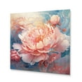 thumbnail image 2 of Designart "Visions of Pink Peonies I" Floral Metal Wall Decor, 2 of 5