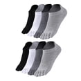 thumbnail image 1 of WORGEOUS 4 pares de calcetines cortos de cinco dedos para hombres Calcetines con punta dividida simples Calcetines de color liso, 1 of 9