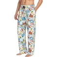 thumbnail image 2 of Daiia Summer Stamp Men's Sleep Pant with Pockets and Drawstring,Pajama Pants-Medium, 2 of 9