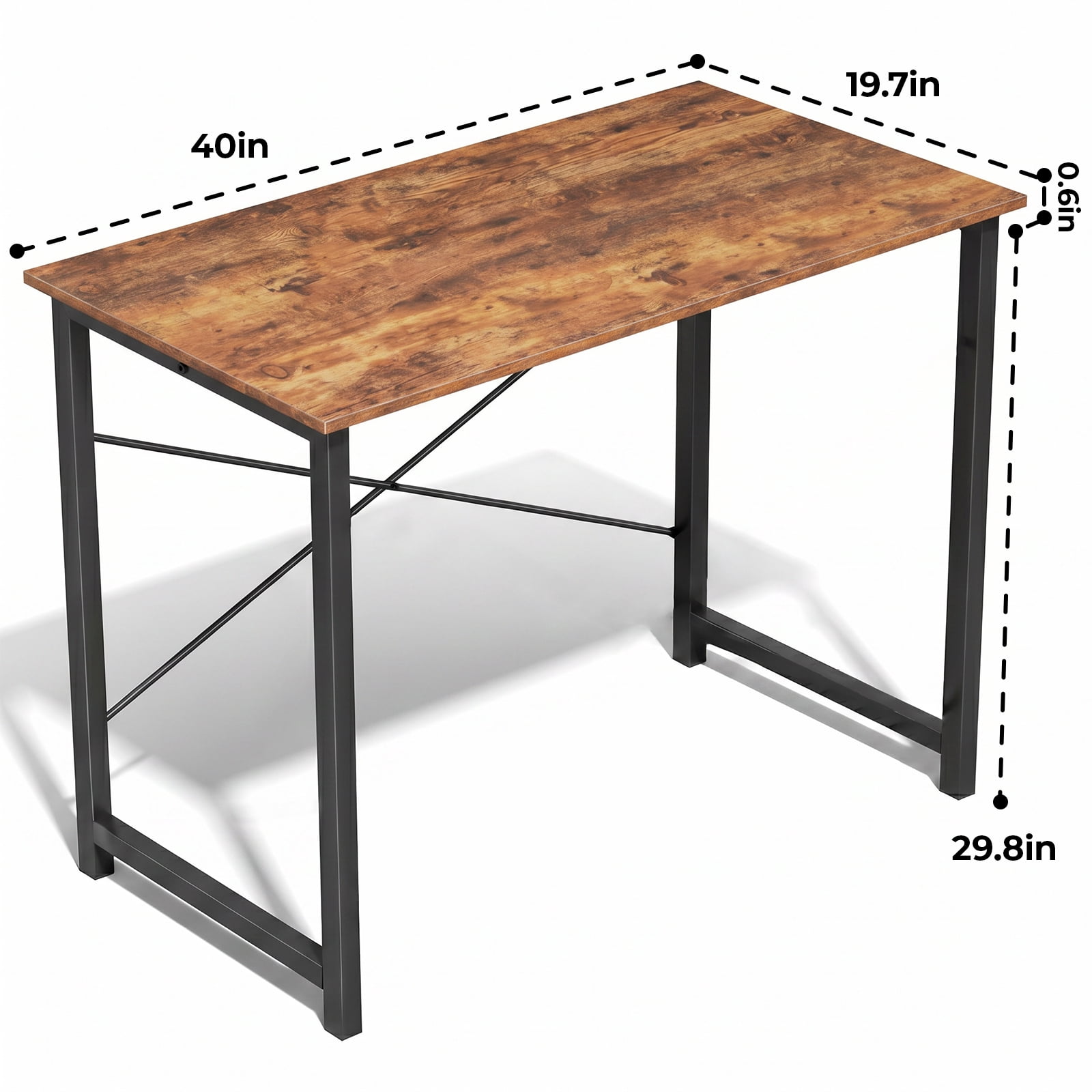 Alvantor Computer Desk 40 Inch, Modern Writing Desk for Home Office with Storage Bag & Hook, Small Office Desk for Small Spaces