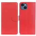 thumbnail image 1 of Pour Iphone 14 Plus Étui en Cuir Galet Classique Rouge, 1 of 5