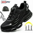 thumbnail image 2 of Bouton Rotatif Nouvelles Chaussures de Sécurité Hommes Anti-Écrasement Anti-Perforation Chaussures de Travail Mode Chaussures de Sport Hommes Bottes de Protection Sécurité, 2 of 5