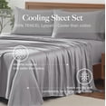 thumbnail image 2 of Modern Thread 100% Tencel Lyocell Four Piece Sheet Set, 400 Thread Count Luxury Bedding, Platinum Grey, King Size, 2 of 4